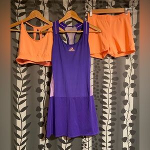 Adidas Purple and Orange Athletic Dress